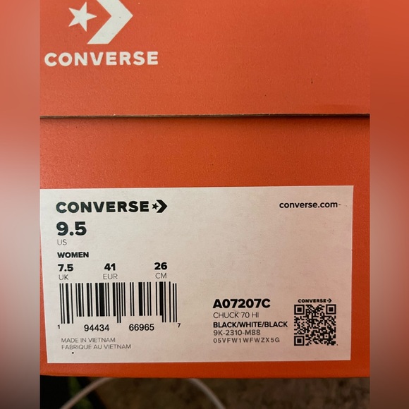 Converse Black Studded High-Top Sneakers - Picture 8 of 10